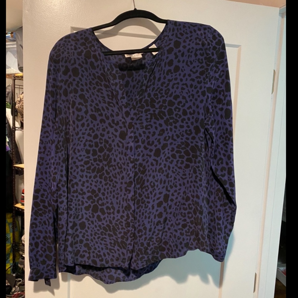Max Studio Silk long sleeve shirt animal print